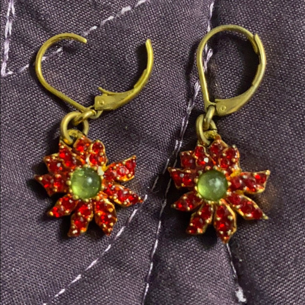 Poinsettia Earrings